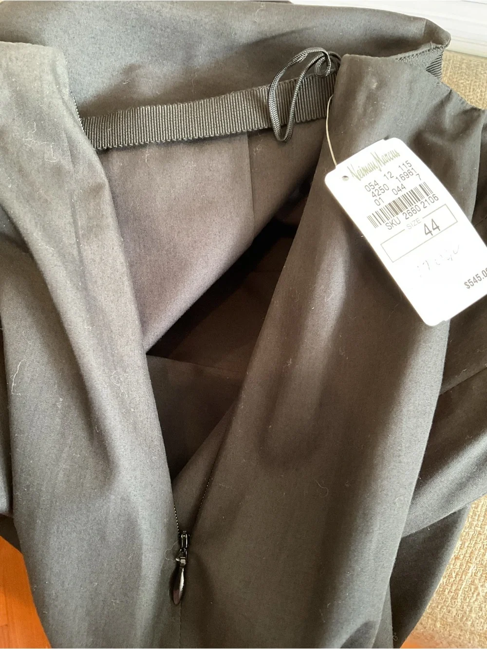 CHANEL 01C Black A-Line Pleated Skirt